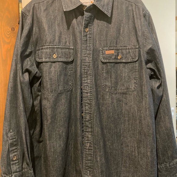Carhartt Mens Shacket- Denim shirt/jacket -medium - Picture 2 of 3